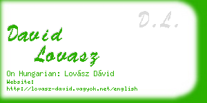 david lovasz business card